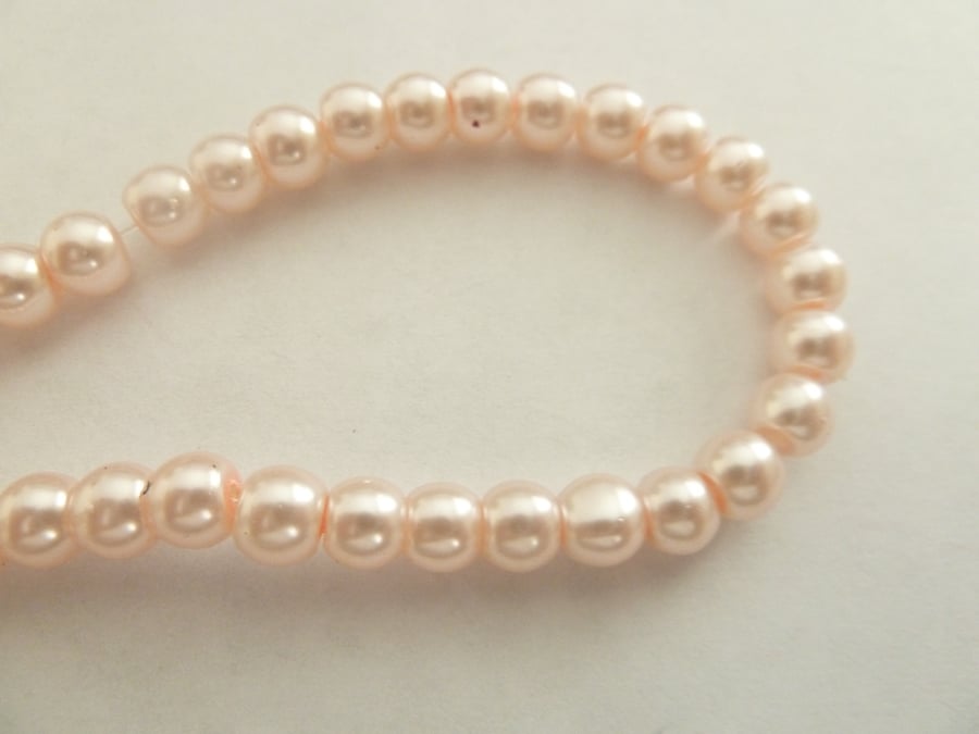 SALE pink glass pearls