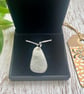 Handmade 925 Sterling Silver Pendant Necklace - Unique Jewellery Green Sea Glass - Image 4