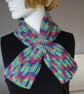 Set Of Cross Over Scarf And Turban Headband In Multi Colour Aran Yarn (R867) - Image 5