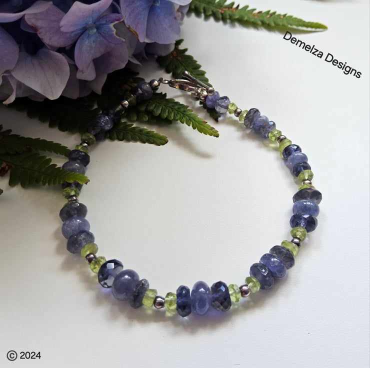 Tanzanite, Iolite Peridot Sterling Folksy
