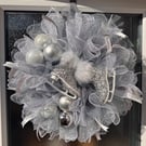  Luxury Handmade Silver & White ice skate Christmas Wreath