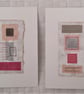 Colourful Combinations Grey Pink Handstitched Geometric Art Pictures - Image 8