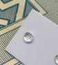 'Button' impression small stud earrings - Image 3