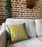 Botanical cotton cushion cover with pompoms - Image 5