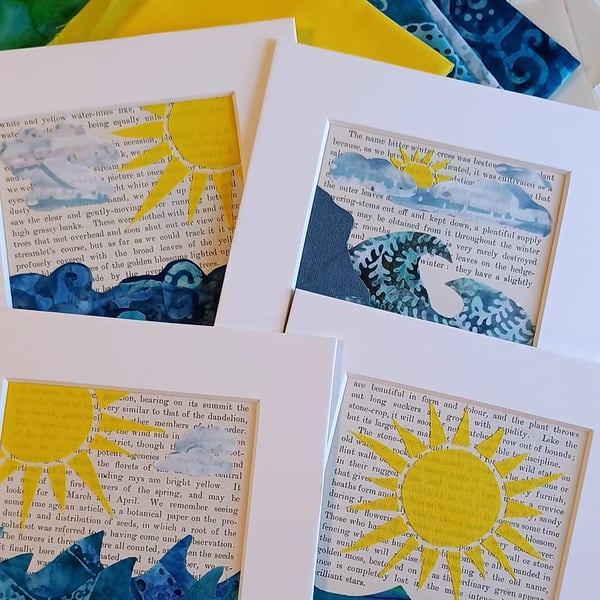 Spring, Summer, Autumn & Winter Collages, Set of 4 Pictures with mounts