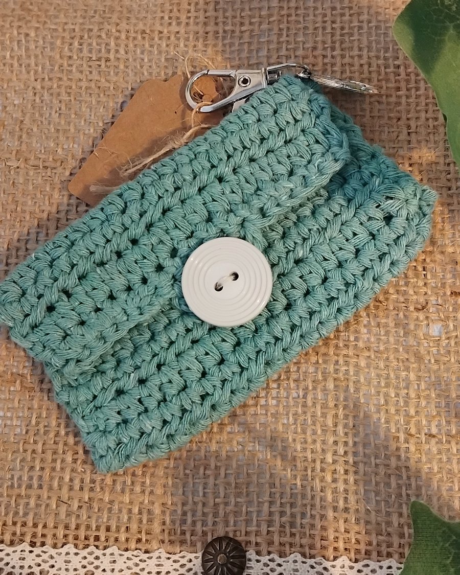 Crochet Card Purse Keychain