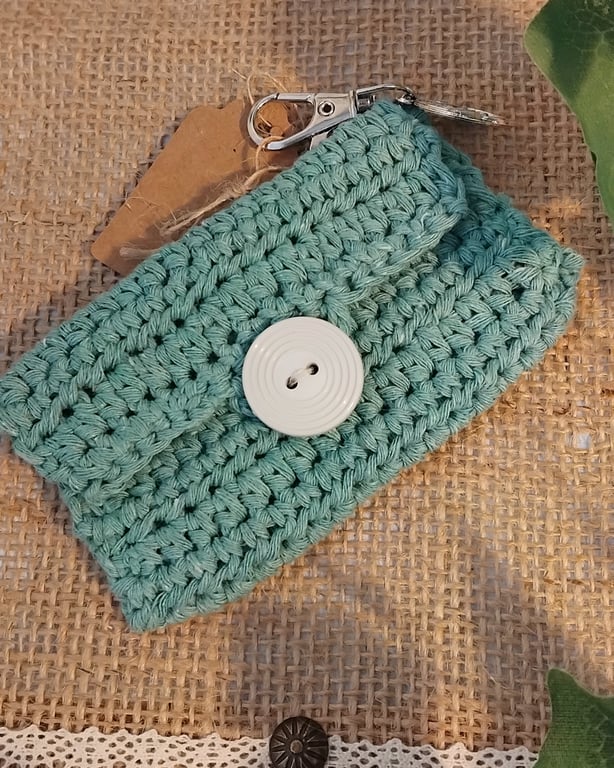 Crochet Card Purse Keychain