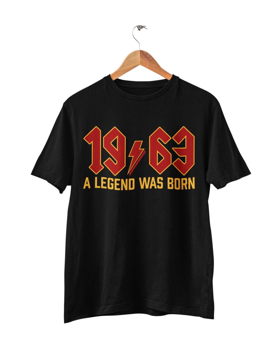 Funny 60th Birthday T Shirt 2023 Shirt 1963 A Legend Was Born heavy metal rock s