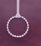 Sterling Silver Beaded Circle Pendant - Ring - Image 2