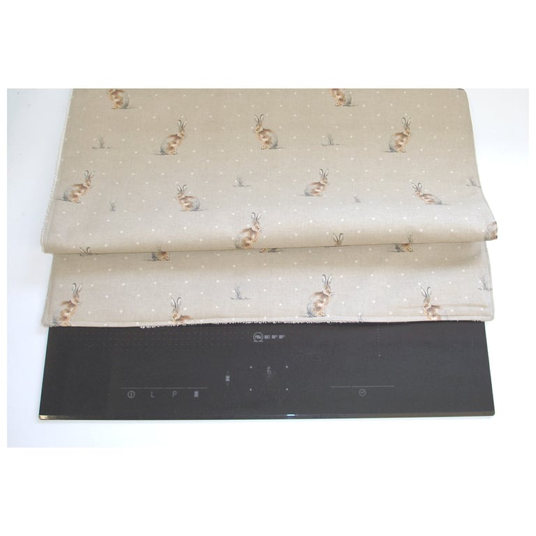 Induction Hob Mat Pad Cover Hares Oven Kitchen Surface Saver Brown Hare