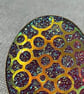 Hot pink glitter gold pattern ring extra large 30x40mm - Image 3