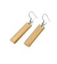 Golden yellow minimalist dangle earrings, lightweight colourful earrings