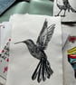 Linocut Hummingbird Print – A4 Khadi Cotton Rag Paper (Hand Colored Option) - Image 4