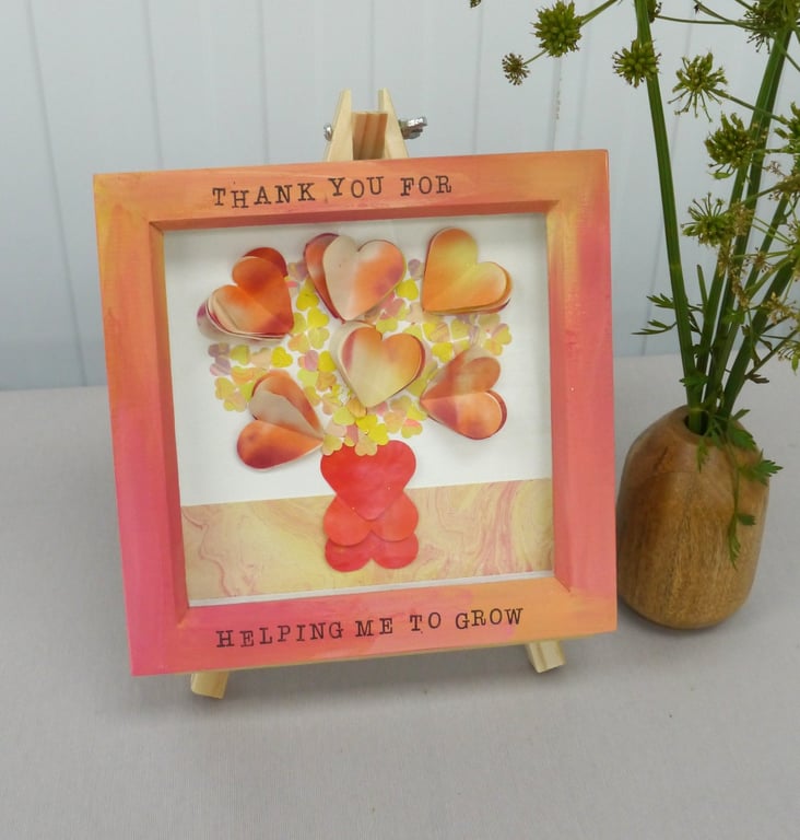 Teacher Frame, Thank You Frame, Framed Flowers, Thank You Gift