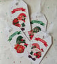 Set of 4 Christmas Gnome Gift Tags - Image 2