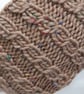 Hand Knitted Cable Merino Headband in Malt M - Image 5