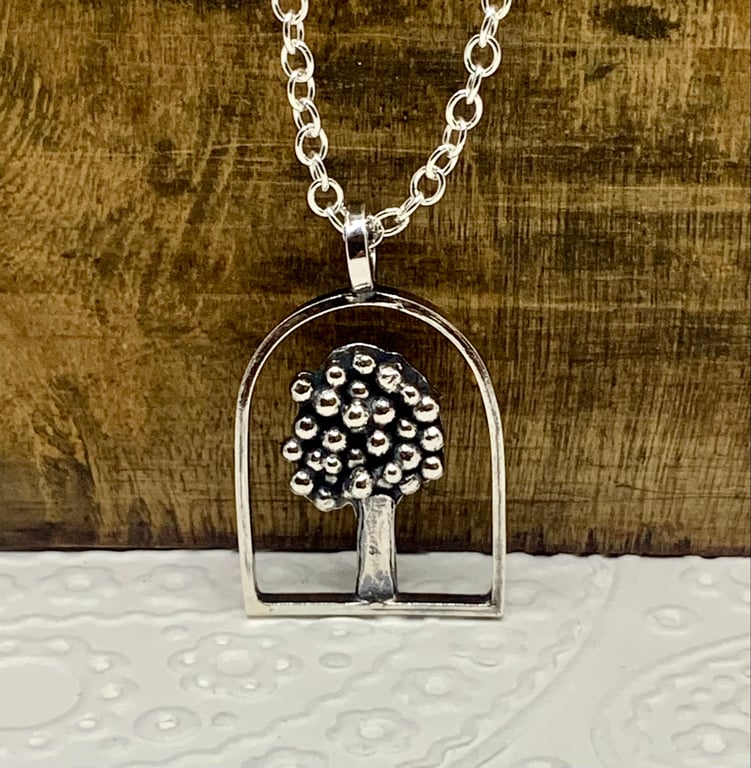 Sterling Silver Tree Pendant