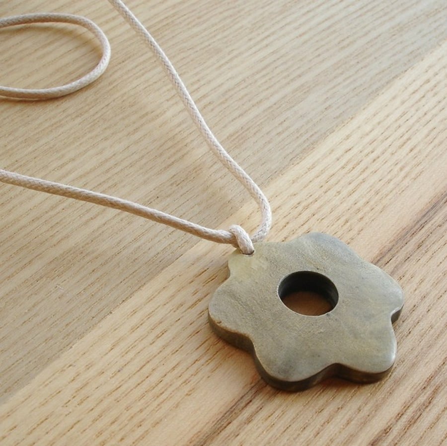 Horn Flower Pendant