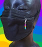 Pansexual pride beaded charm