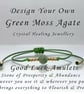 Green Moss Agate Crystal Bracelet Wealth Health Prosperity Gift