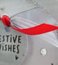 Festive Wishes Christmas Card - Wreath With Poinsettias - Red and Eau de Nil - Image 3
