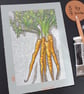 Carrot original wall art, vegetable drawing, small kitchen art - Image 8