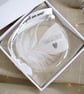 Husband Memorial Round Feather Bauble, In Memory of Husband, Round Glass Christm - Image 9