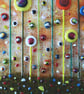 HANDMADE FUSED GLASS 'IN THE GARDEN' PICTURE. - Image 4