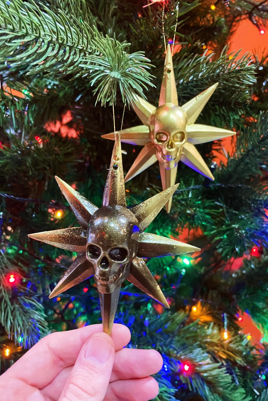 Christmas Tree Skull Star Decoration 