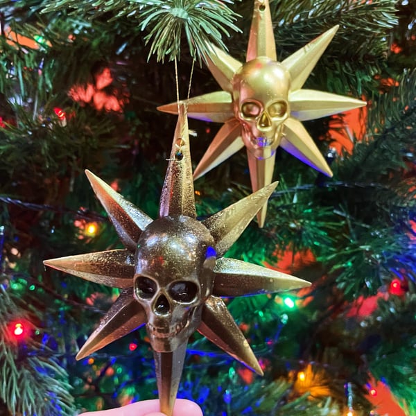Christmas Tree Skull Star Decoration 