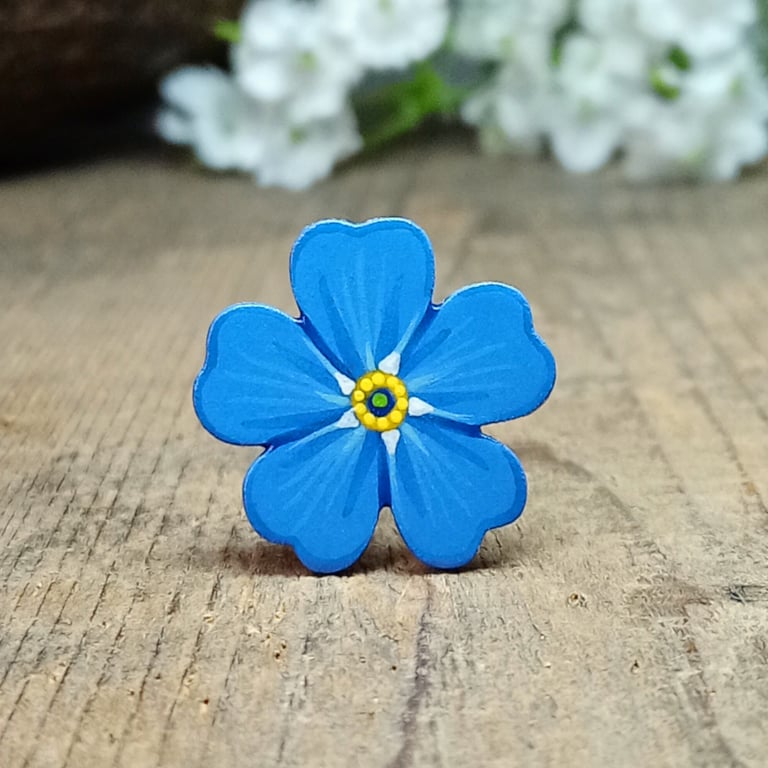 Forget Me Not Pin, Handmade Bereavement Gift, Miss You Gift, Funeral Favour,
