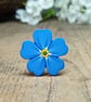 Forget Me Not Pin, Handmade Bereavement Gift, Miss You Gift, Funeral Favour, - Image 1