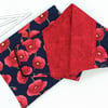 Poppy shaped Face mask and pouch