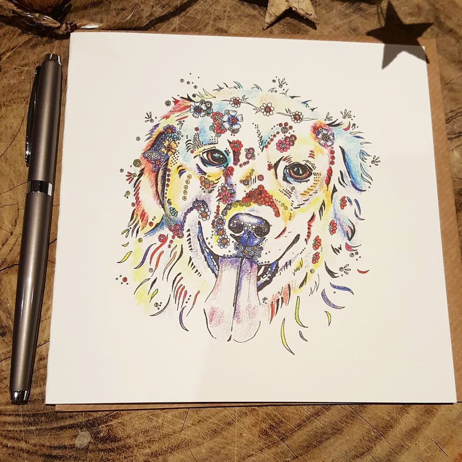 Golden Retriever greeting card 