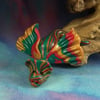 Tiny Elemental Fire Dragon 'Firenza' OOAK Sculpt by artist Ann Galvin