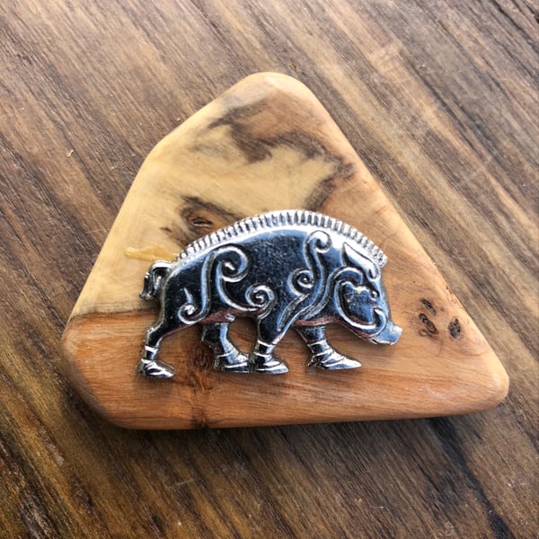 Pictish Boar Yew Brooch