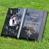 Memorial Grave Marker Grave Stone Headstone Flat Headstone Open Book Bible 