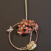  Gold stone Crystal tree of life bangle hangers on a ribbon 