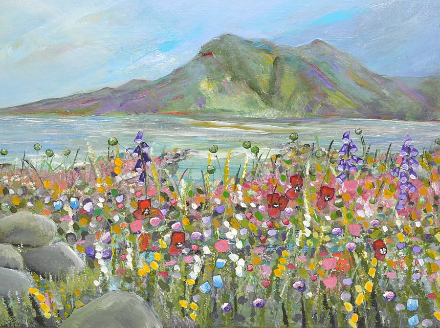 Original Painting, Ready to Hang.  Loch Etive, Scotland. 12 x 9 inches.