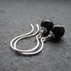 Black Onyx and Sterling Silver Earrings