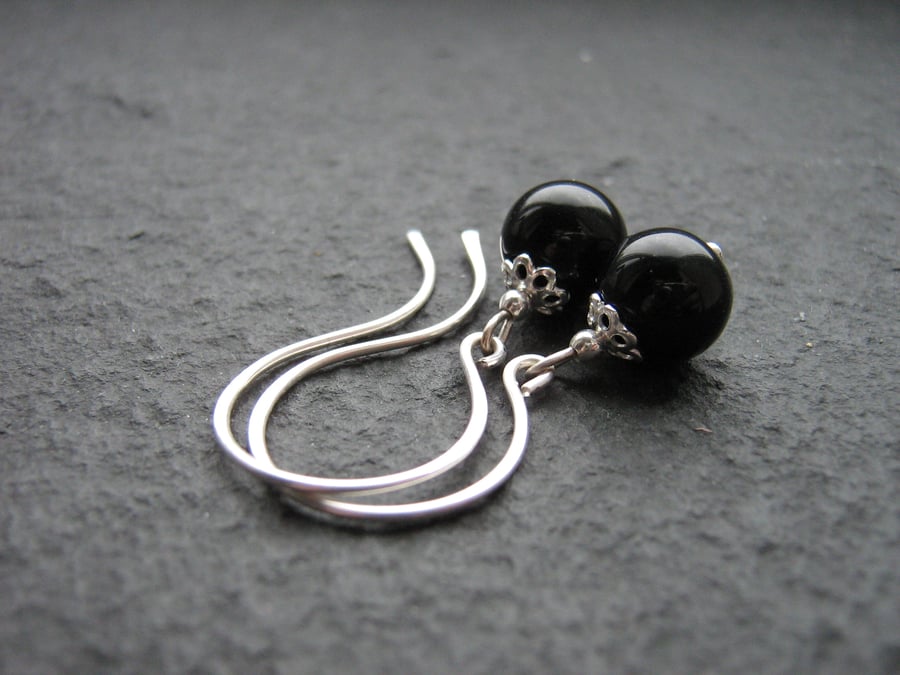 Black Onyx Stone Earrings