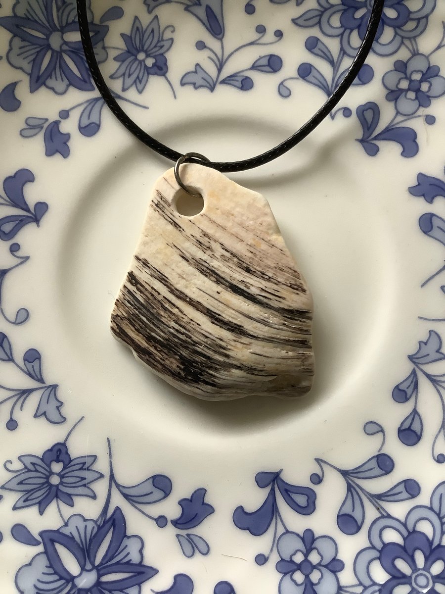 Handmade Pendant Necklace, Unique, One of a Kind, Eco Friendly Gifts, shell.