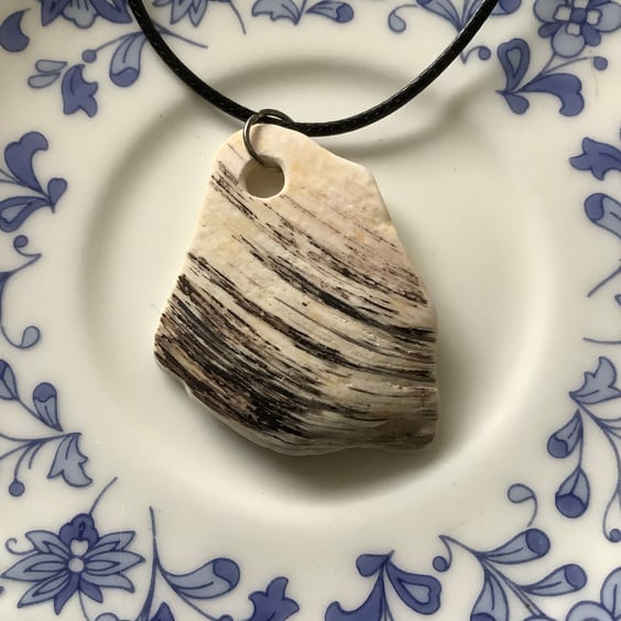 Handmade Pendant Necklace, Unique, One of a Kind, Eco Friendly Gifts, shell.