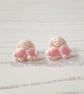 Rabbit tail stud earrings - Image 5