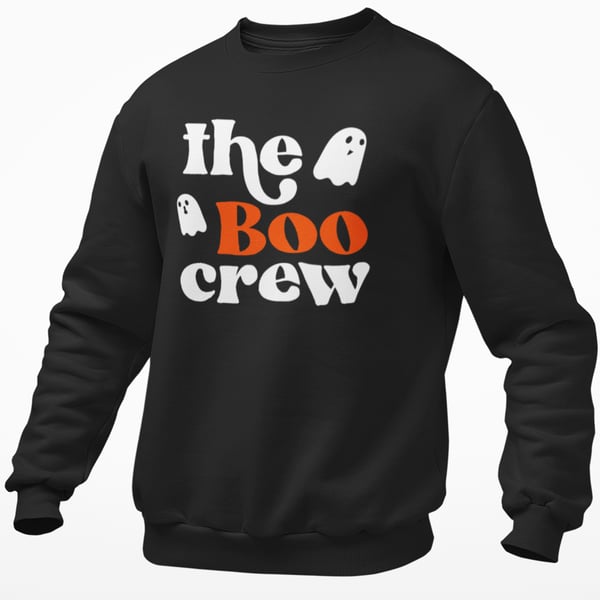 The Boo Crew Funny Unisex Halloween Ghost themed Jumper 