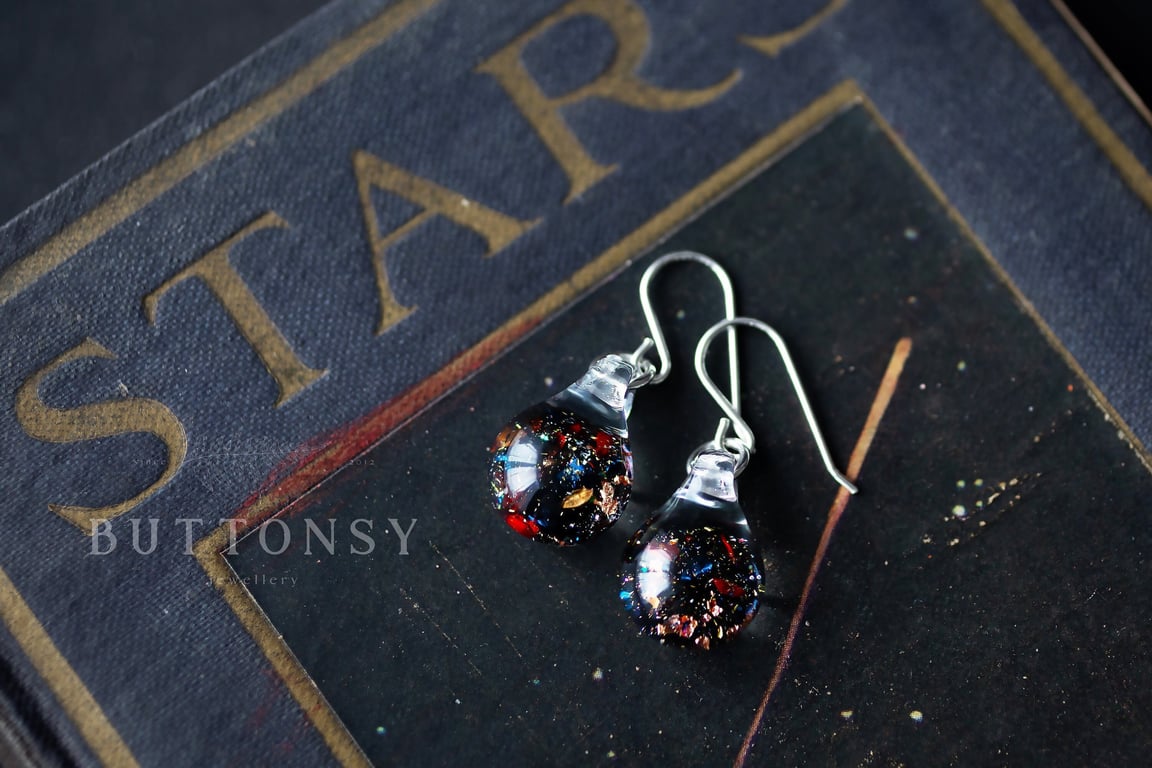 Starry Sky Earrings Night Sky Earrings Star Earrings Aurora Jewellery Resin Earr