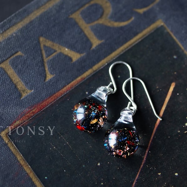 Starry Sky Earrings Night Sky Earrings Star Earrings Aurora Jewellery Resin Earr