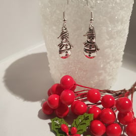 Christmas snowman earrings 