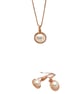 Rose gold plated and freshwater pearl jewellery set
