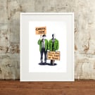Father Ted 'Careful' Hand Pulled A3 Limited Edition Screen Print